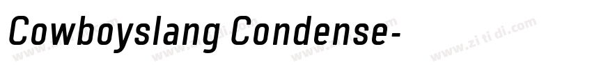 Cowboyslang Condense字体转换